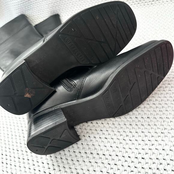 La Canadienne Black Leather Knee High Low Heel Full Zip Weatherproof Boots 8 - Picture 10 of 10